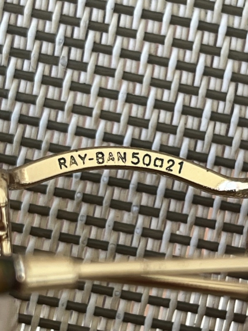 Ray-Ban RB 3447-N Round Metal 001/Z2 Sunglasses Gold 50-21-145 Italy - Picture 7 of 10